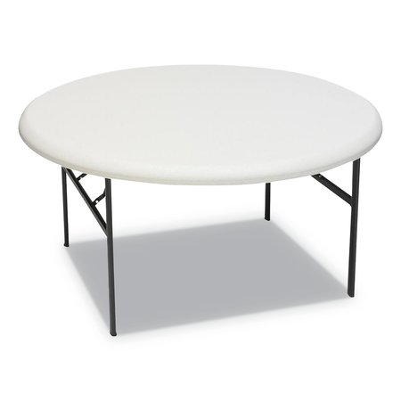 Iceberg Round Folding Table, 60" W, 60" L, 29" H, Platinum Top, Blow-Molded High-Density Polyethylene 65263